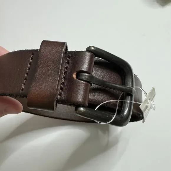 NWT MADEWELL Men's Medium Leather Belt Brown 34